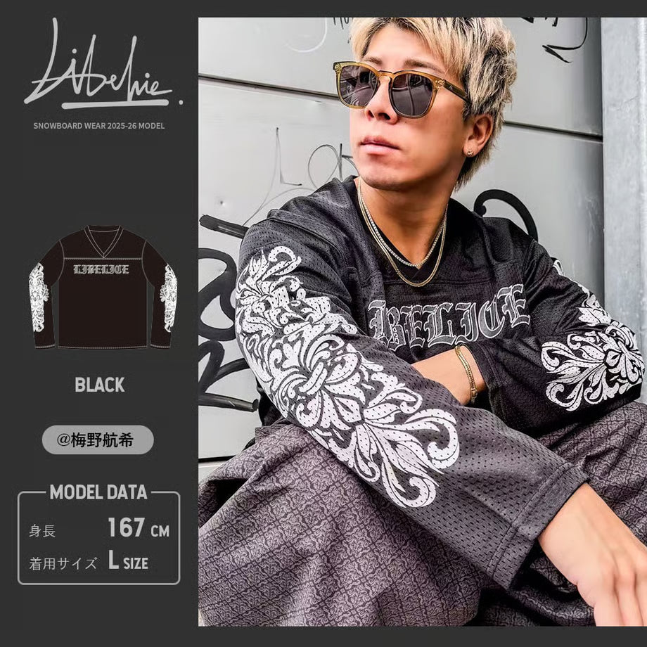 20％FF 25-26 Libelice メッシュロングスリーブT